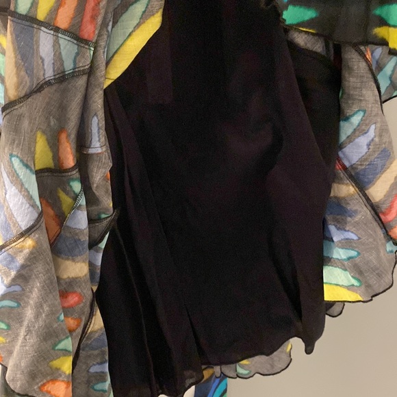 Women’s Alice and Olivia Rainbow Black Tie Dye Mini-Dress - Tags On - Size 4 - Picture 9 of 10